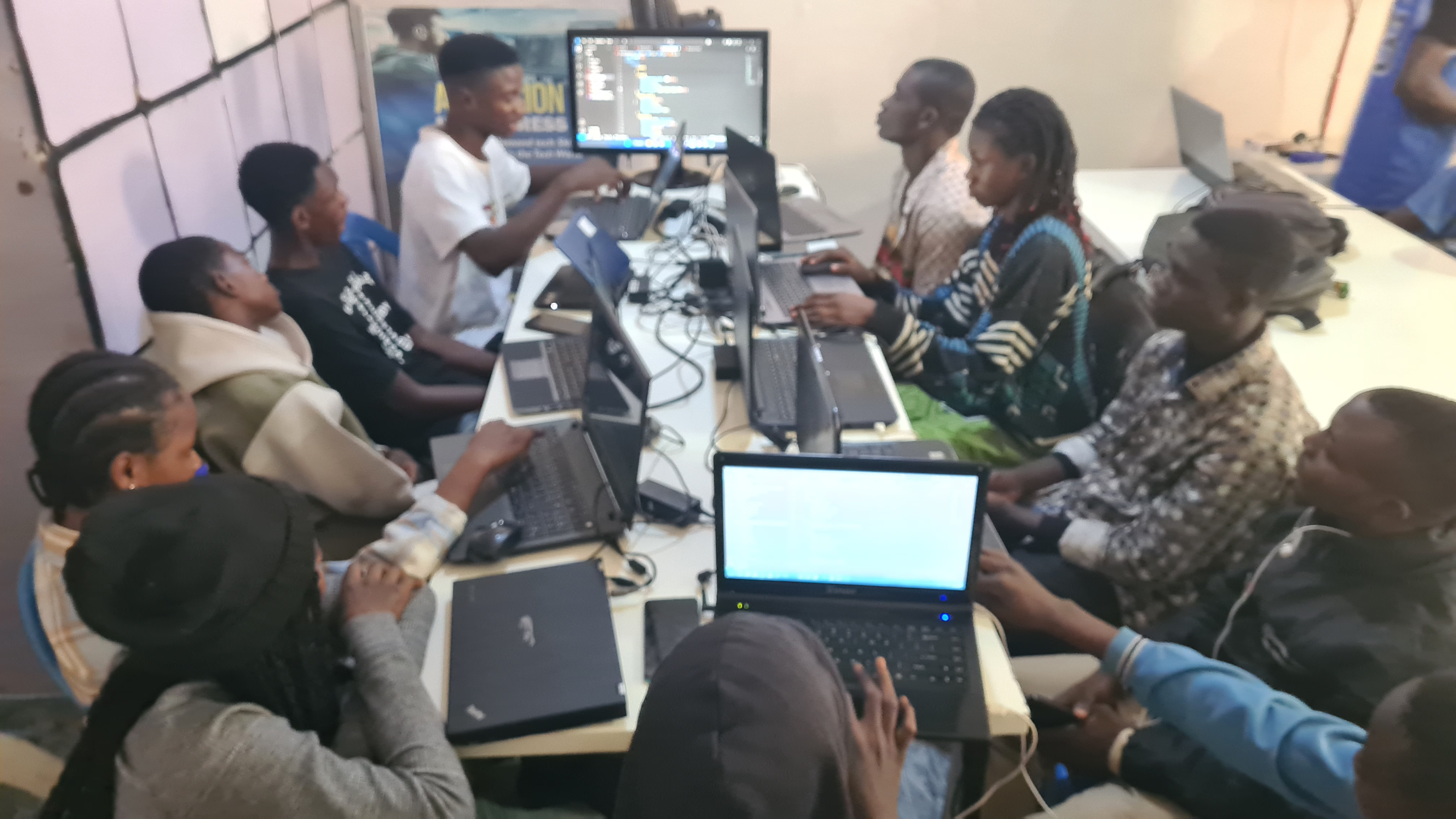 Youth learning web development skills