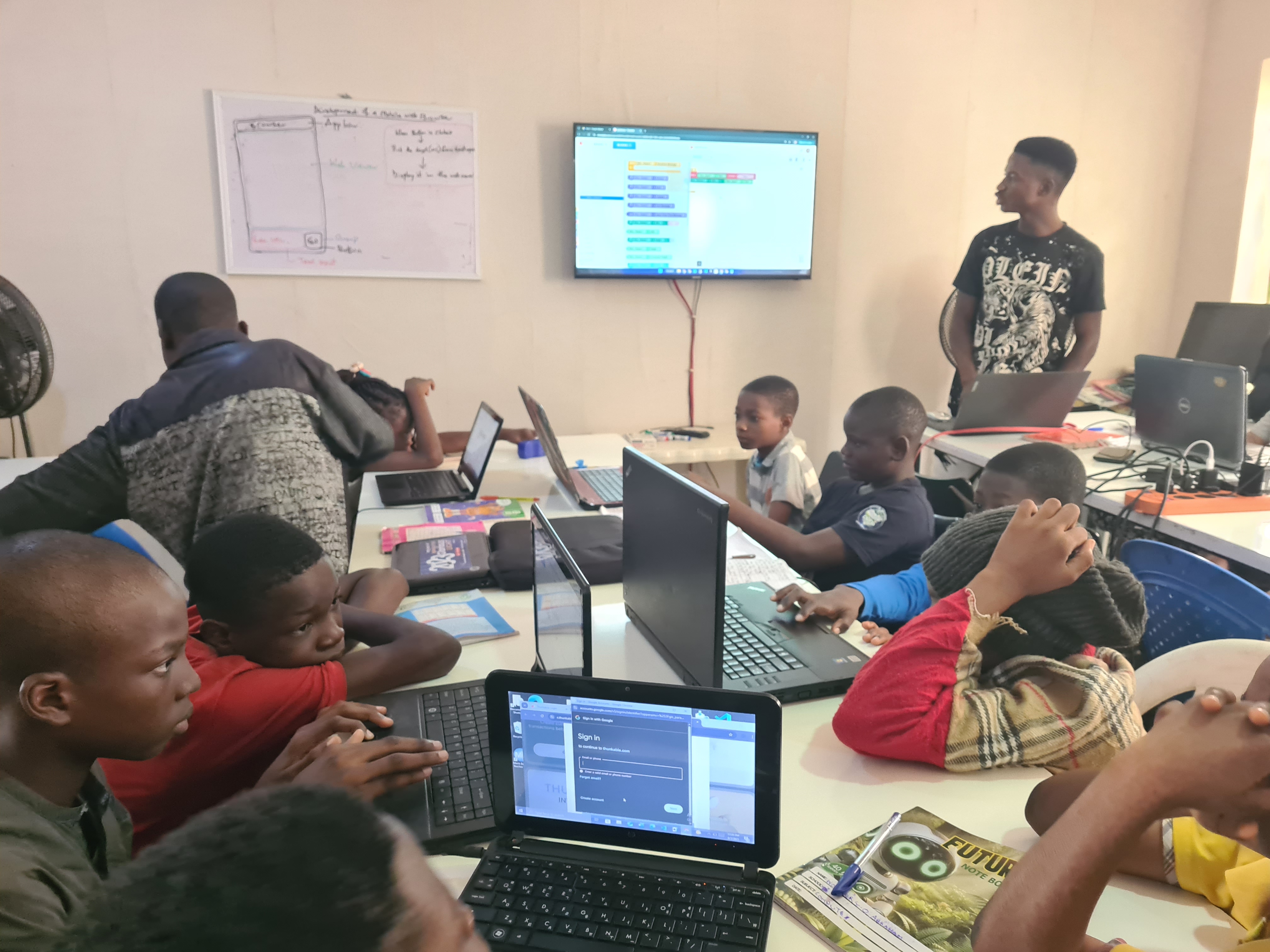 Drone and robotics learning activity during summer programme